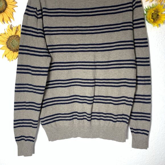 J.Crew men's striped cashmere blend crewneck Long Sleeve Sweater Size Medium - Picture 6 of 9